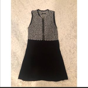 Zara Knit black and white sweater dress Small